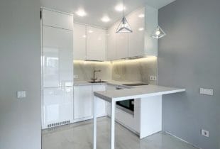 Кухня с барной стойкой Лея 2,5х1,2х1,2 м