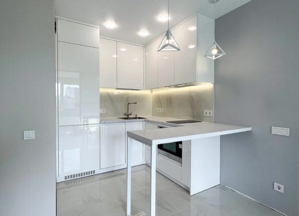 Кухня с барной стойкой Лея 2,5х1,2х1,2 м
